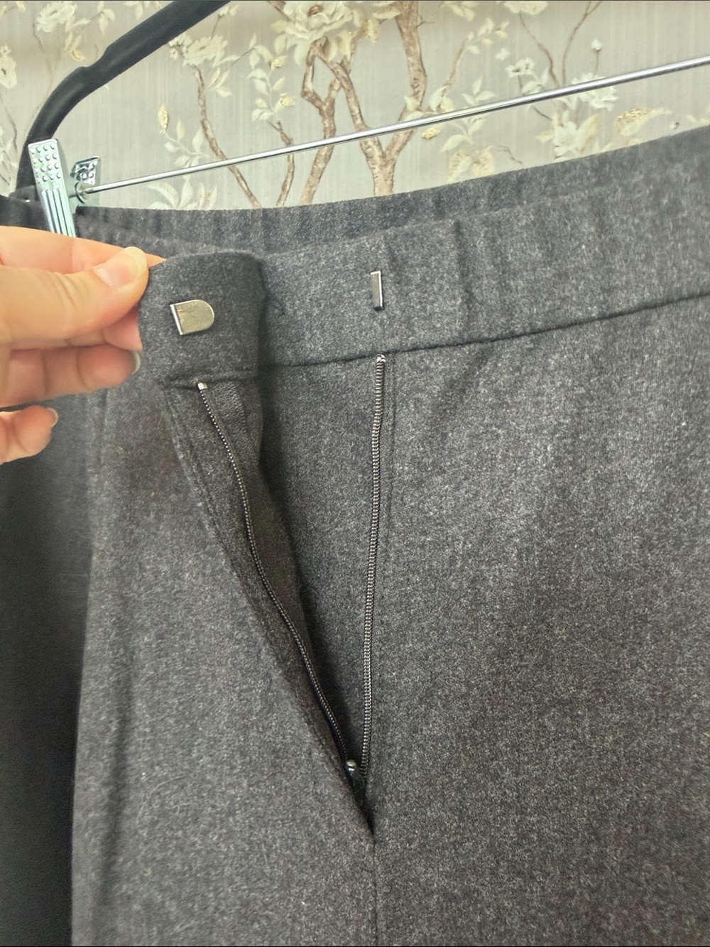 Eileen Fisher Wide-Leg Dress Pants in Dark Charcoal - Picture 3 of 7